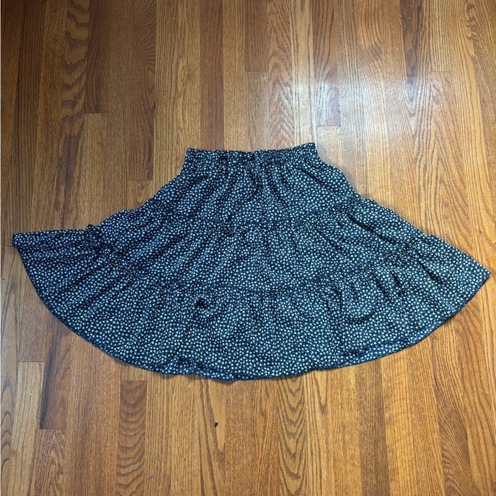 Women's Ruffle Polka Dot Skirt - Blue